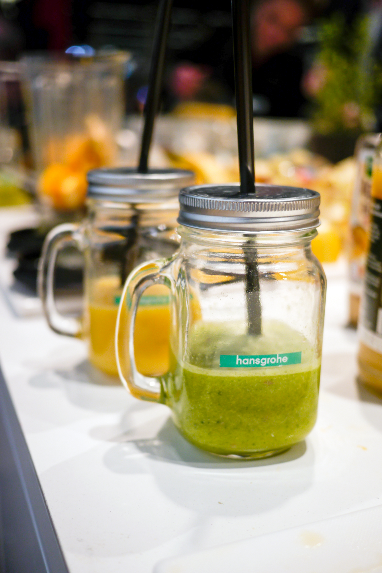 Smoothies am Hansgrohe-Stand livingkitchen