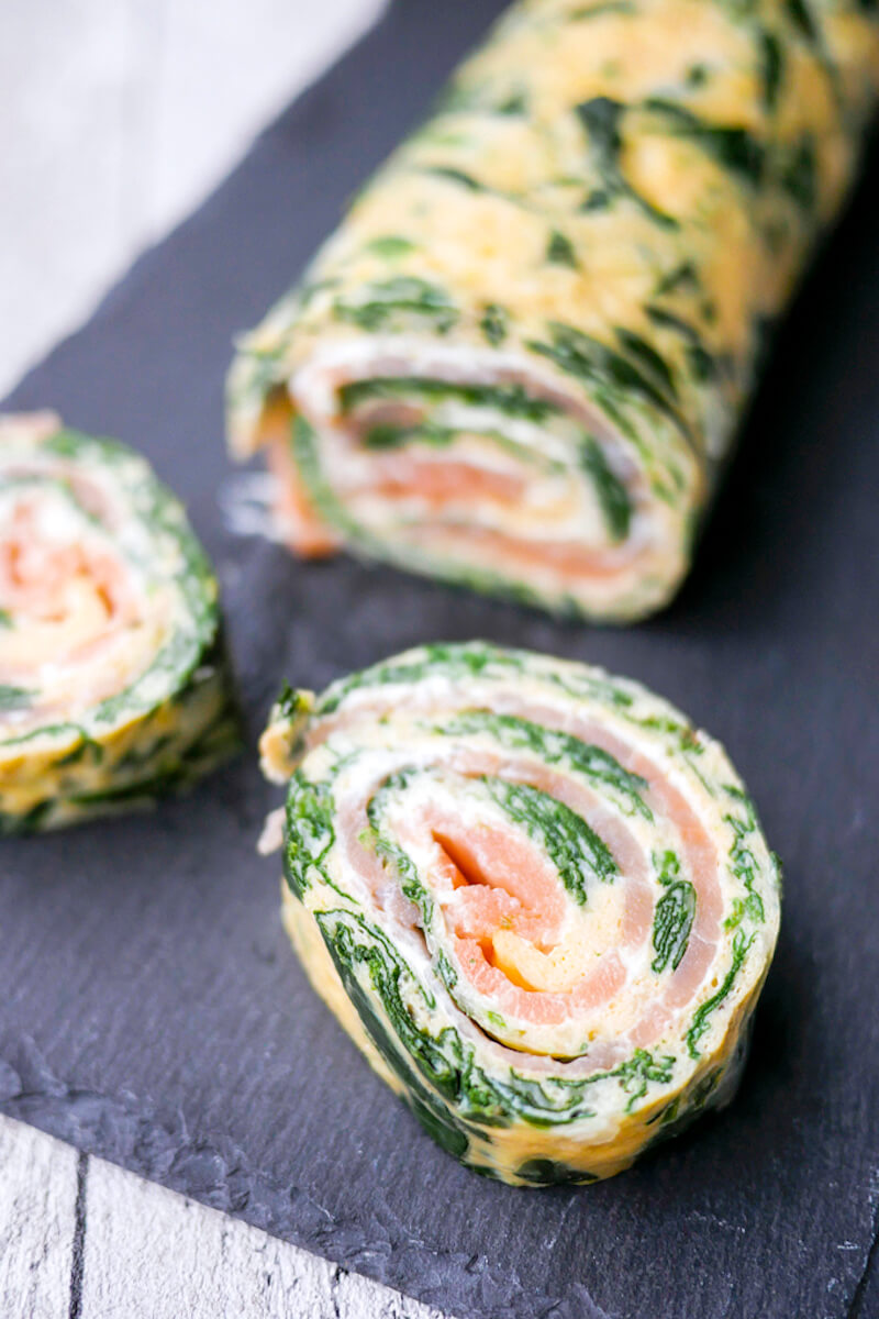 Low Carb Spinat-Lachs-Rolle