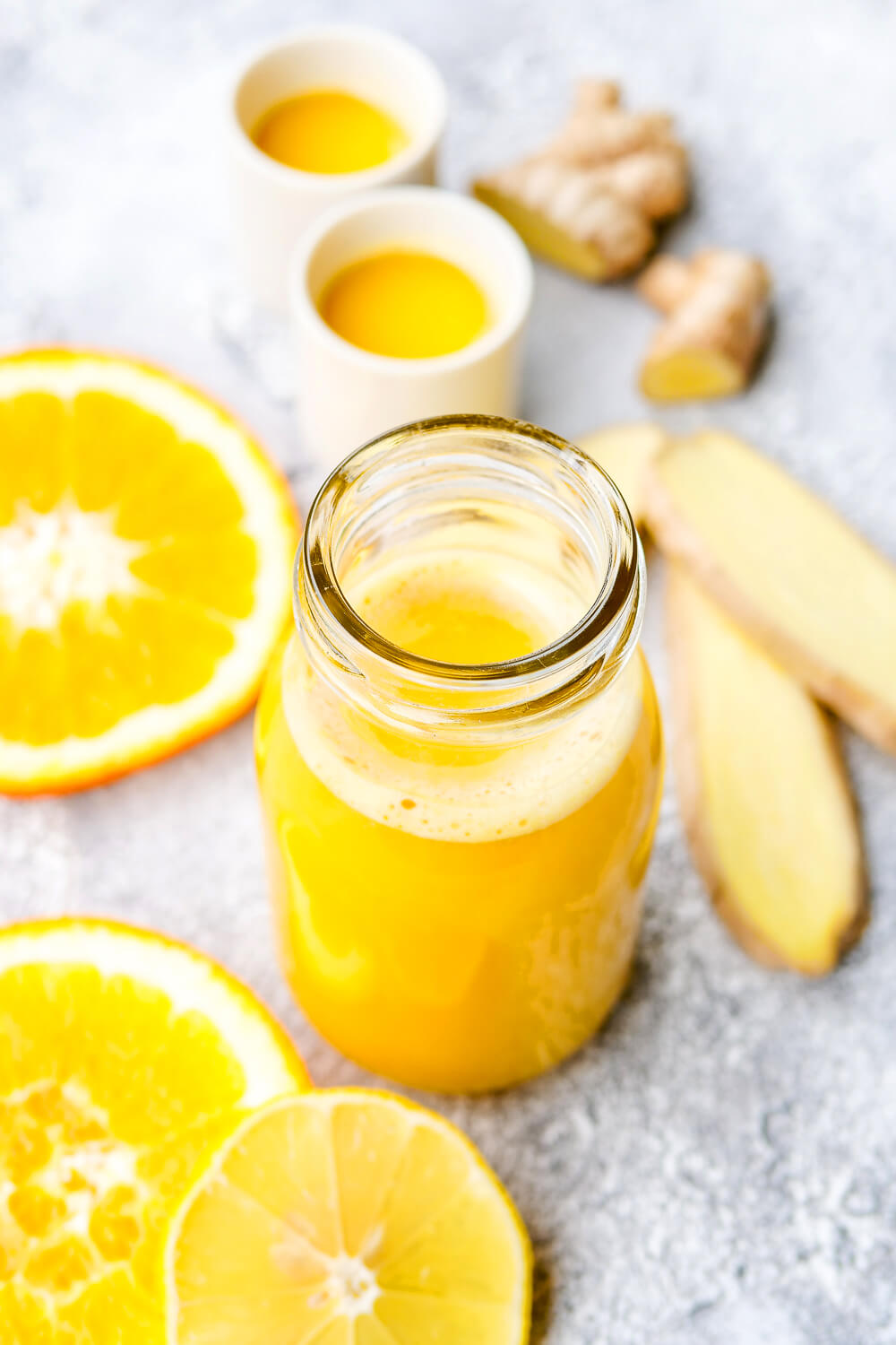 Ingwer-Shot mit Orangen, Äpfeln und Zitrone - eins meiner beliebtesten Rezepte 2019