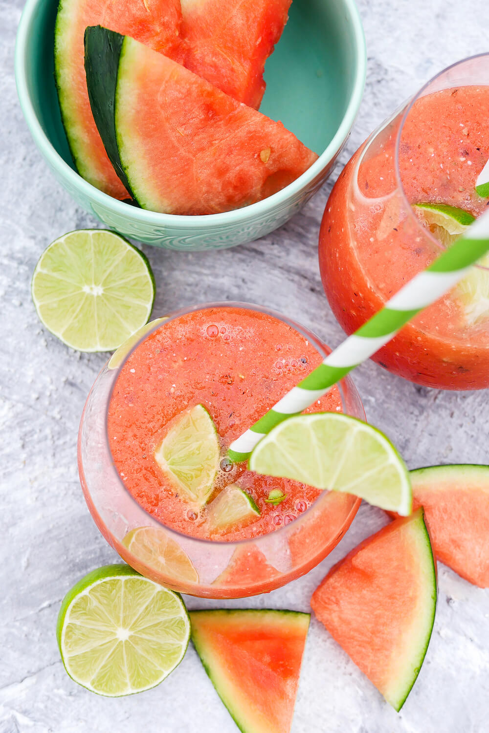 Virgin Melon Cocktail - ein super erfrischender alkoholfreier Cocktail aus Limettensaft und Wassermelone
