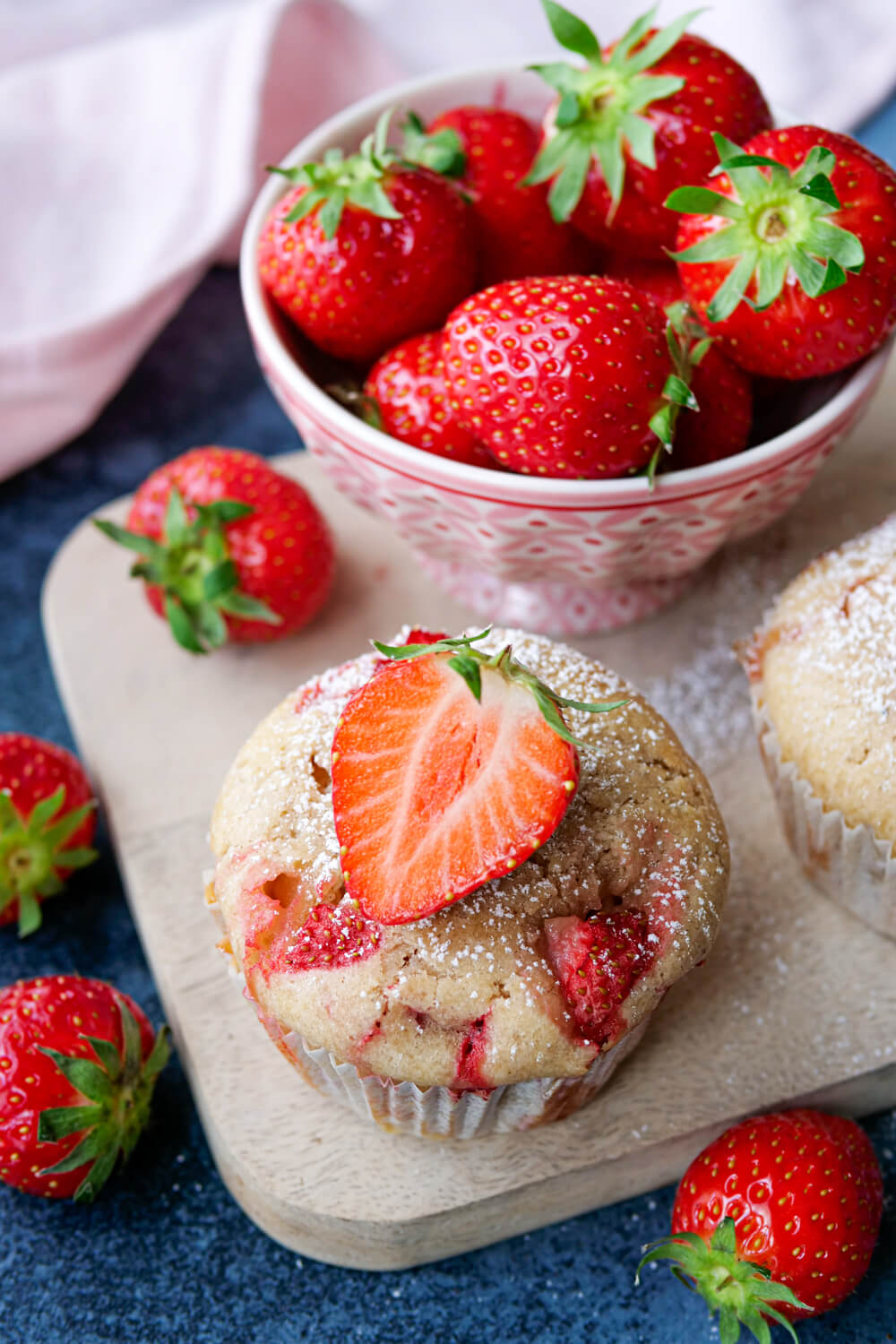 Muffins mit Erdbeeren und Dinkelmehl – einfach und lecker