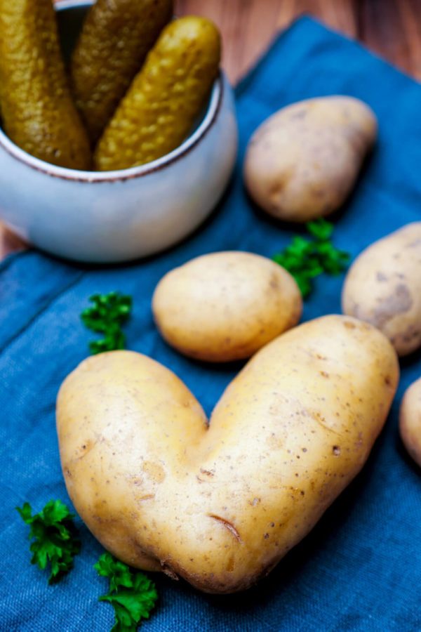 Herzkartoffel für Kartoffelsalat