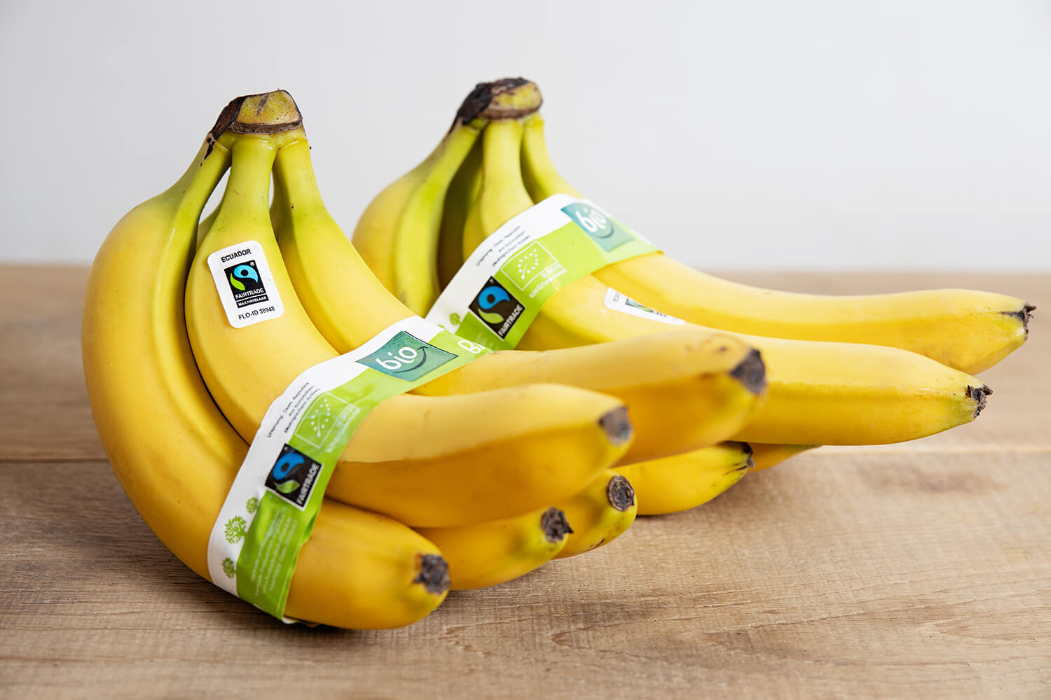 Fairtrade-Bananen mit Siegel