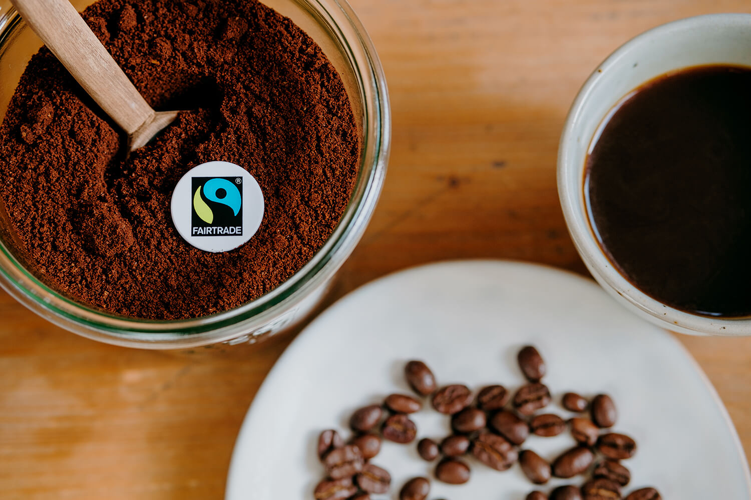 Fairtrade Kaffee mit Siegel