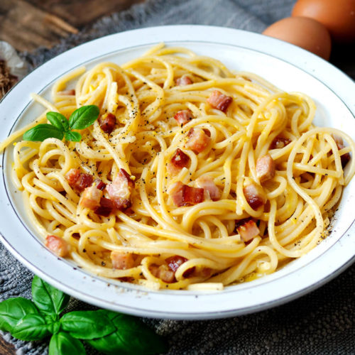 Spaghetti Carbonara aus dem Kochbuch Silberlöffel