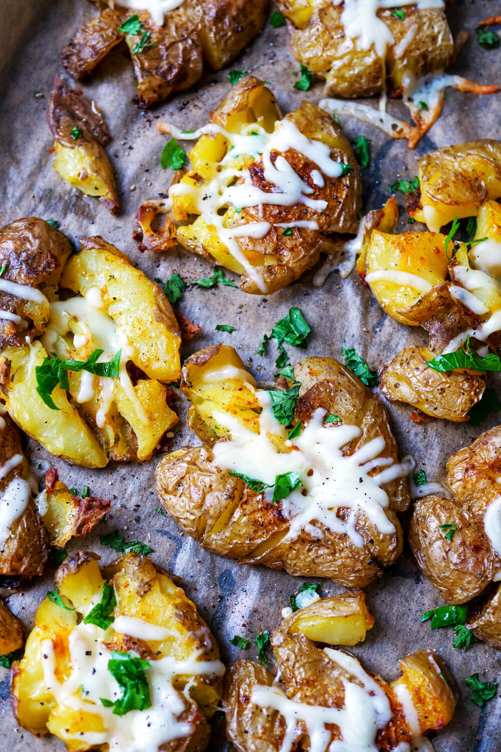 Smashed Potatoes oder einfach Quetschkartoffeln