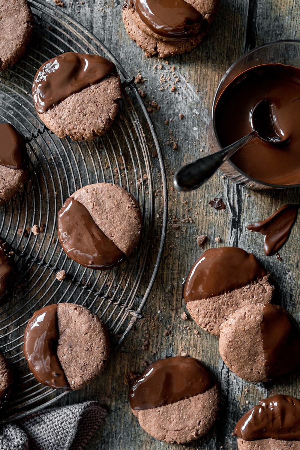 Nutella-Kekse mit Schokoladen-Glasur
