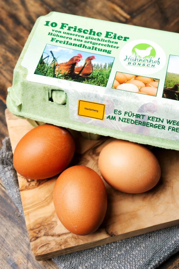 Eier aus Freilandhaltung vom Hühnerhof Bönsch