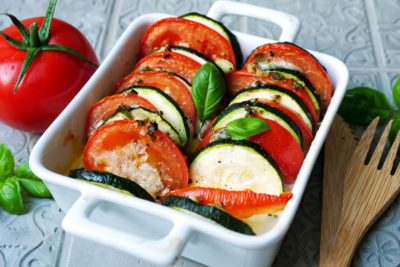 Zucchini-Tomaten-Auflauf mit Mozzarella
