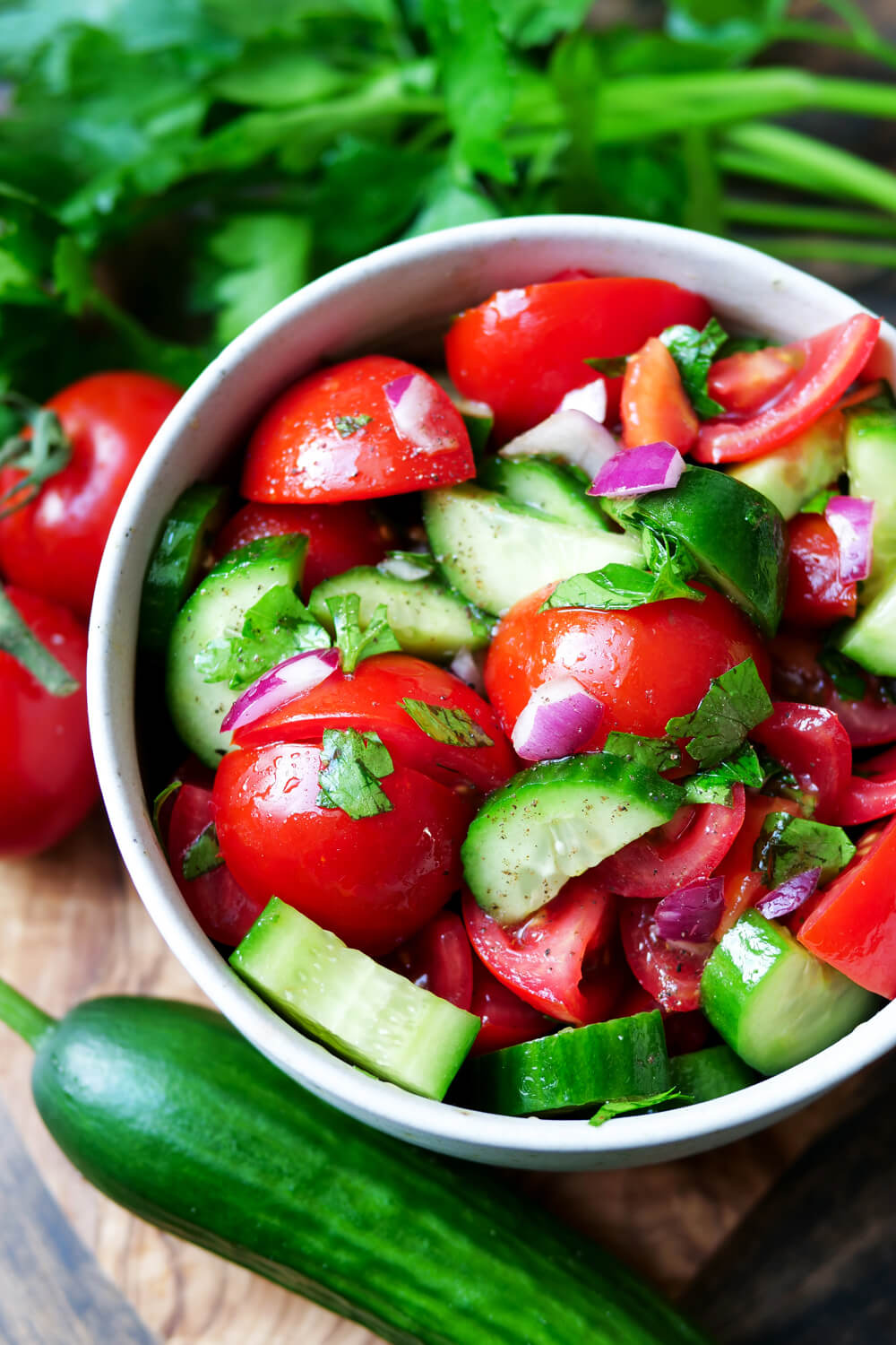 Tomaten-Gurken-Salat ganz schnell